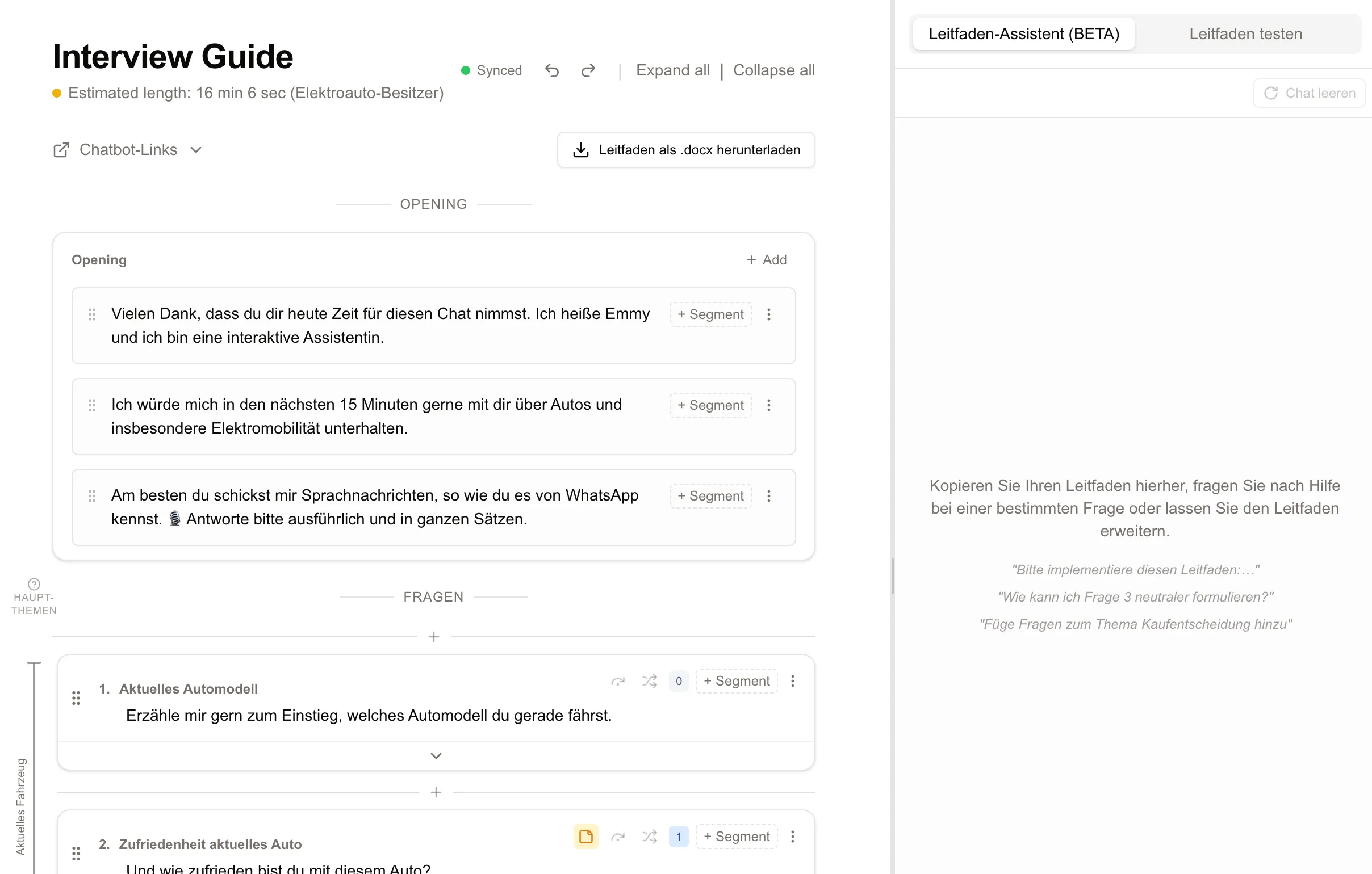 Neuer Leitfaden-Konfigurator und -Assistent
