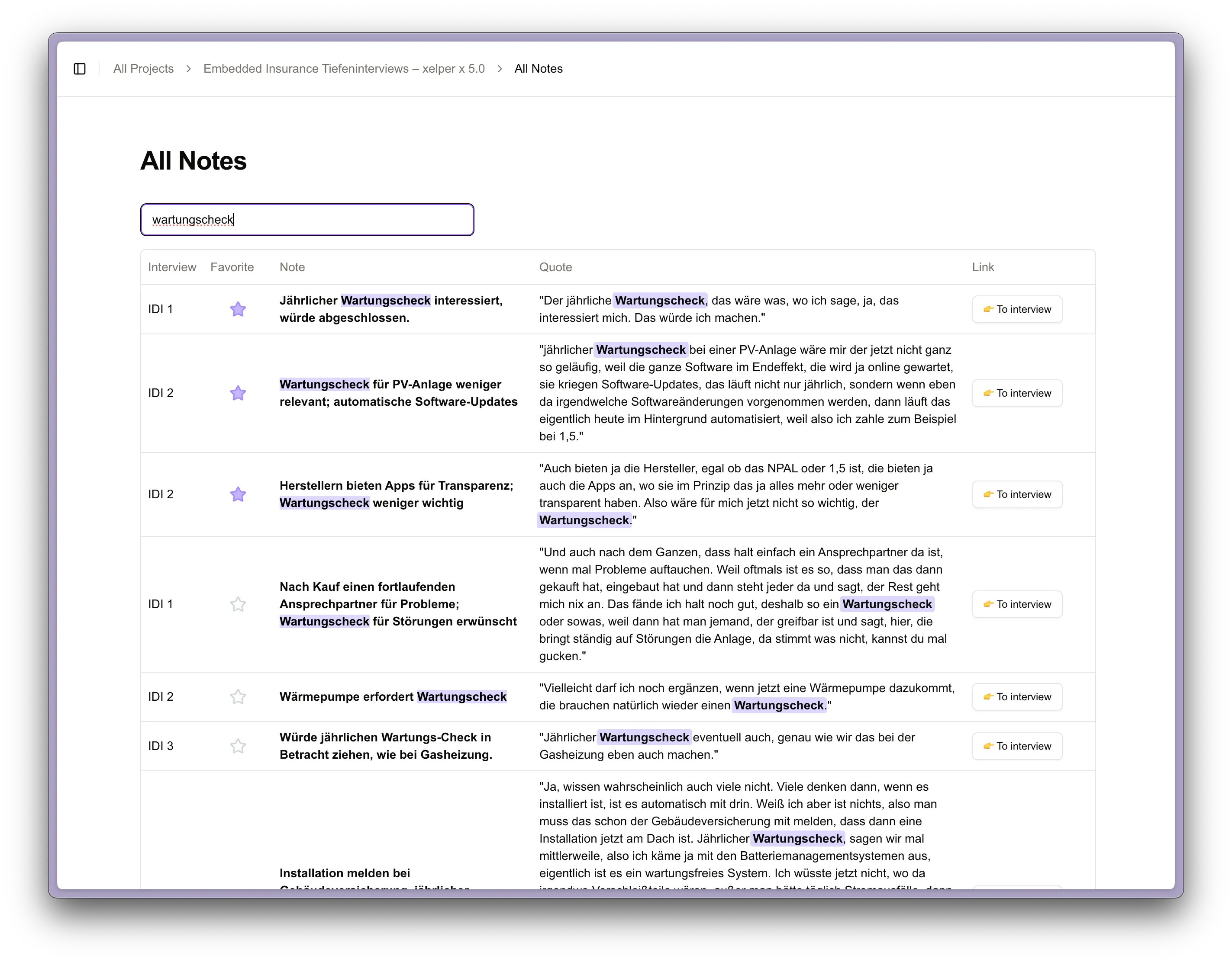 KI-Notizen zu allen Teilnehmer-Äußerungen