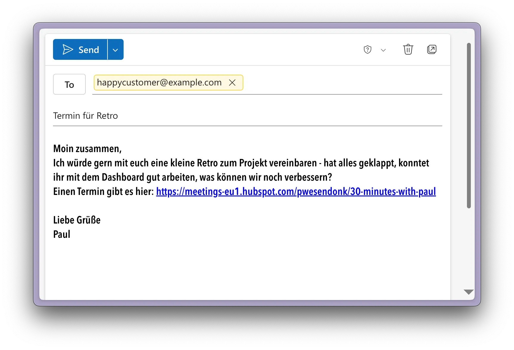 Im Anschluss an jede Studie führen wir eine kurze Retrospektive durch.